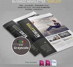 indesign模板－精美的商业时刊(通用型/10页)：Business Newsletter Template
